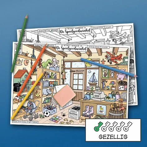 Je wordt wakker in de Speelgoedwinkel — Obirion Games print and play