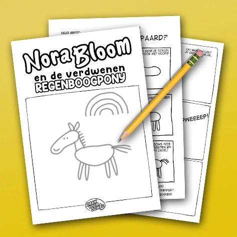 Nora Bloom en de verdwenen regenboogpony — Obirion Games print and play